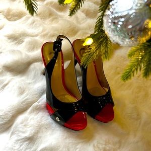 Guess Red and Black Platform heels women’s size 6.5